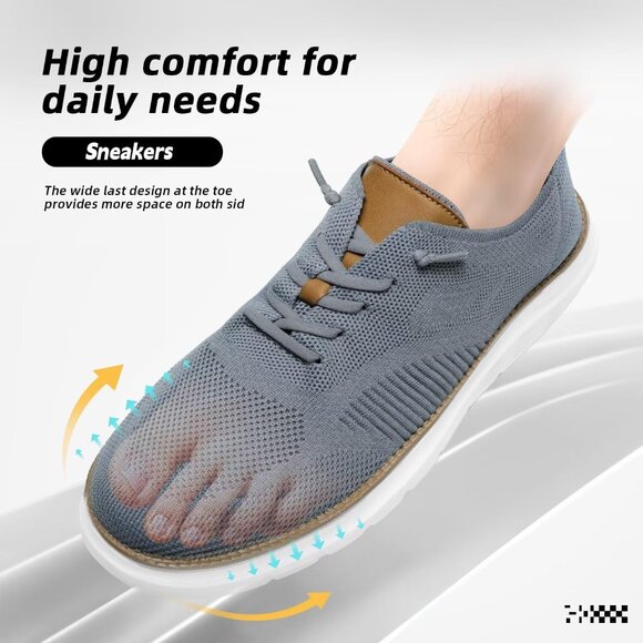 ⚡Men's Z45 Grey Mesh Casual Walking Business Oxfords Work Lightweight Sneakers - Picture 7 of 7